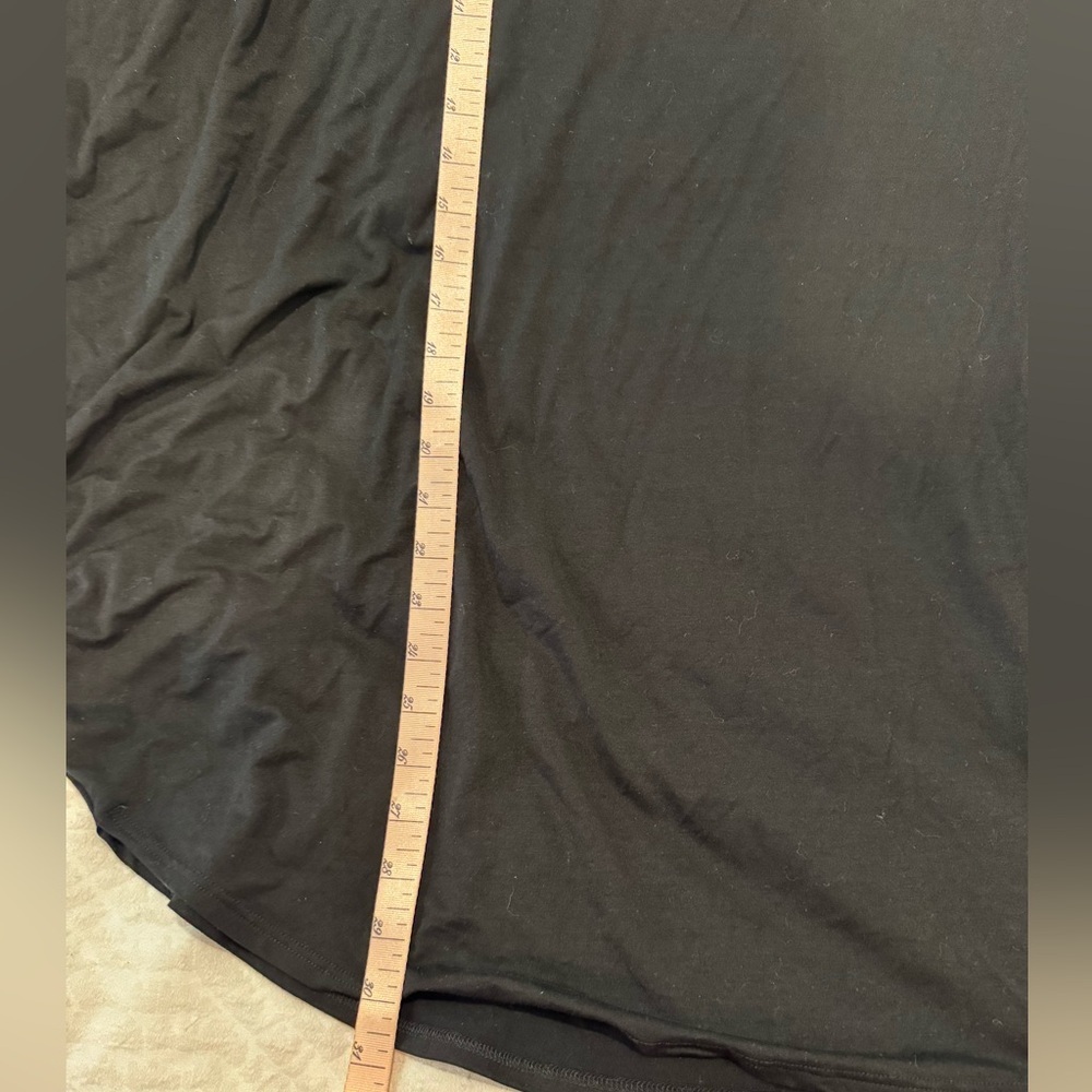 Eileen Fisher black Tencel Knit Tunic asymmetrical boxy boho - Picture 7 of 8